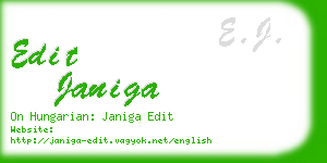 edit janiga business card